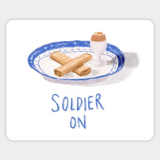 Soldier On watercolor Sticker